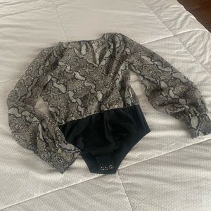 ZARA new snakeskin bodysuit